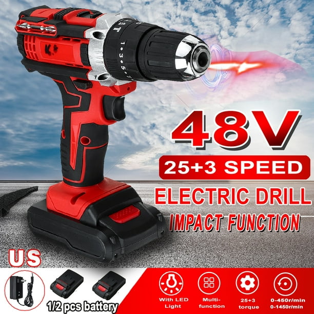 1500W 48V 28N.m Electric Brushless Cordless Impact Wrench Drill High Torque Tool